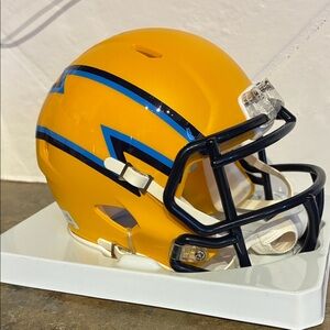 Los Angeles Chargers (NFL) Yellow Helmet with autograph.